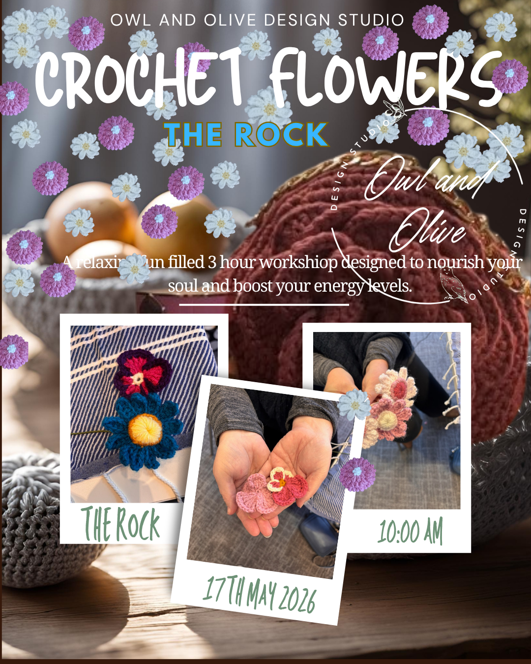 Crochet Flowers - The Rock